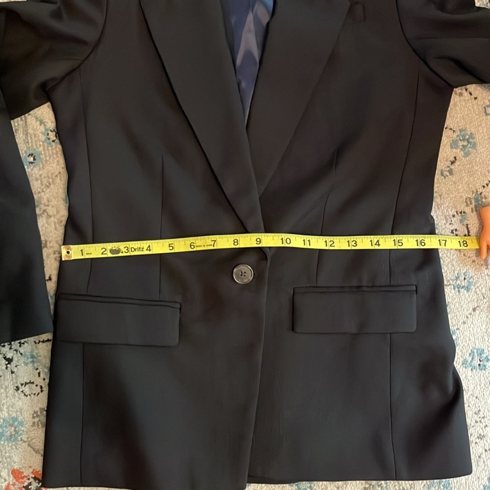 J Crew Willa Italian Wool Blend Black Suit Jacket Size 2 - Picture 10 of 16